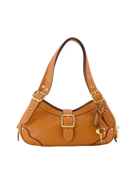 Coach torebka skórzana Small Drifter Bag pomarańczowa