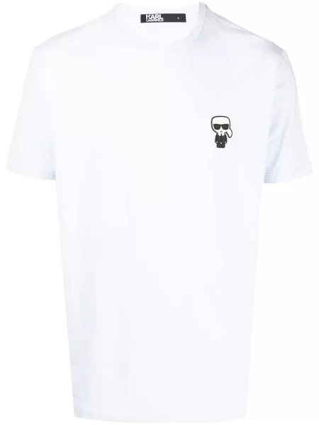 Tricou Karl Lagerfeld cu autograf alb