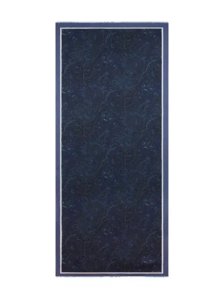Fular Etro cu model paisley albastru
