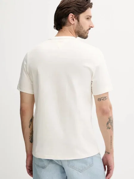 Tommy Hilfiger t-shirt z aplikacją beżowy