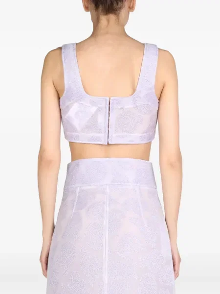 Top Jil Sander cu model paisley violet