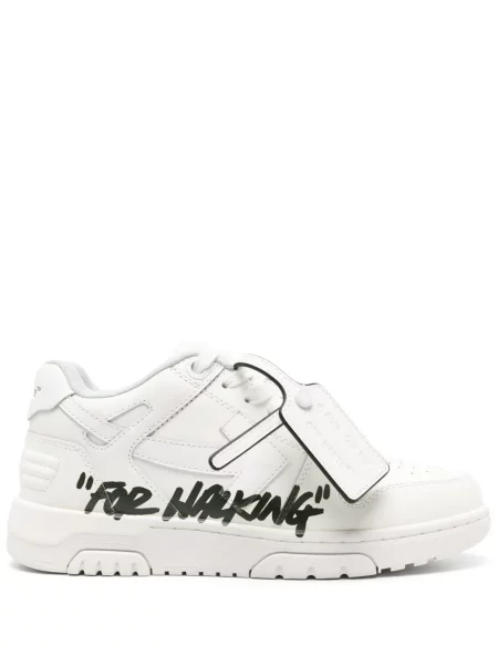Sneakerși Off-white din piele business de drumeție alb