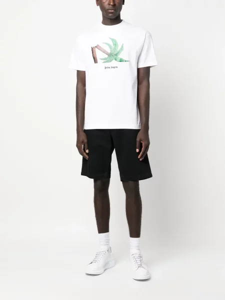Raštuotas marškinėliai Palm Angels balta