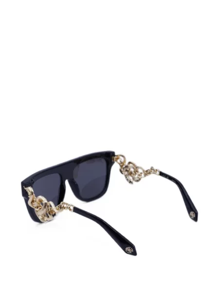Ochelari de soare Roberto Cavalli cu model piele de șarpe negru