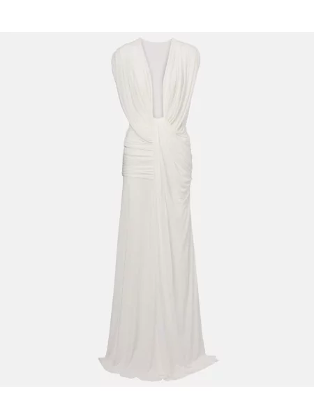 Rochie Christopher Esber drapată alb