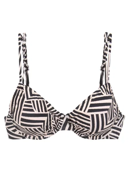 LASCANA Sutien costum de baie ecru negru