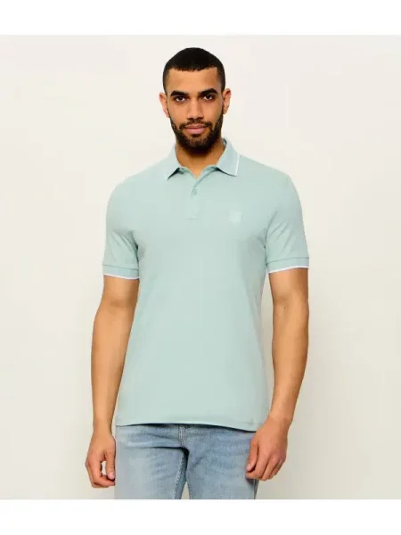 Tricou polo Boss Orange verde