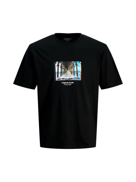 JACK & JONES Tricou Vester Picture' negru