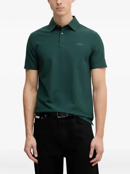 Tricou polo Guess cu imagine verde