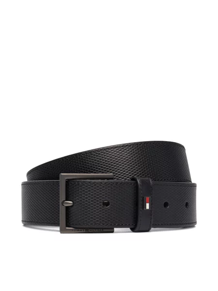 Pásek Tommy Hilfiger Flag Monogram černá