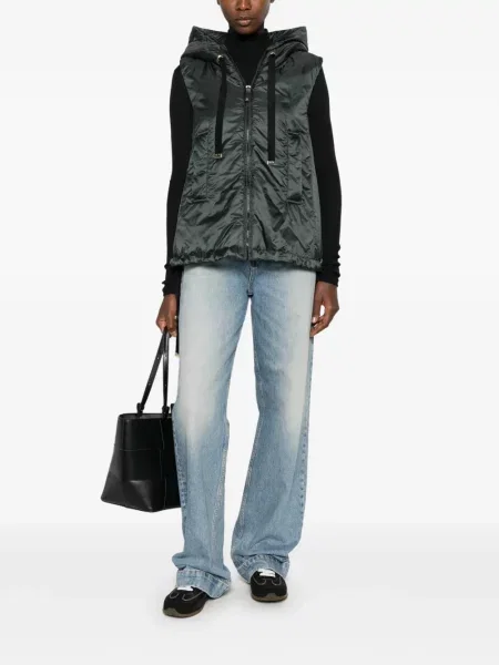 Kapucnis mellény Max Mara zöld