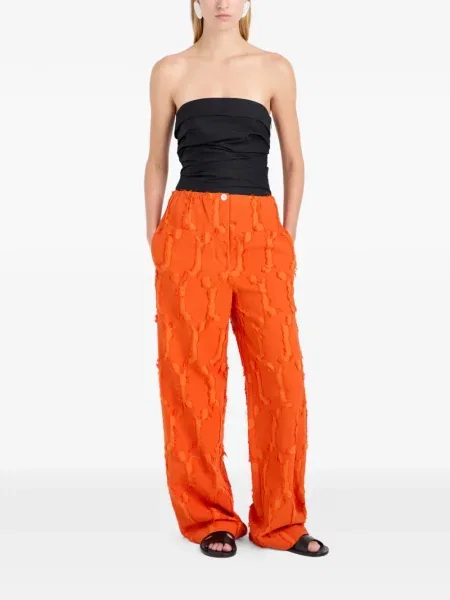 Žakardinis kelnės Proenza Schouler White Label balta