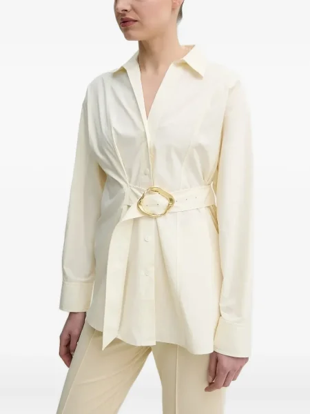 Rochie tip cămașă Isabelle Blanche de costum