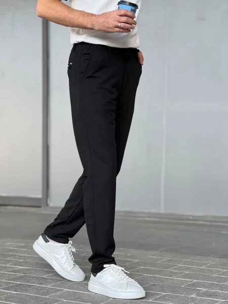 Talie elastică talie pantaloni de jogging Dewberry negru