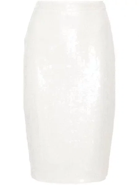 Fustă midi Theory până la genunchi alb