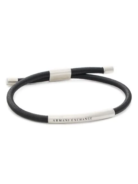 ARMANI EXCHANGE Náramok / strieborná čierna