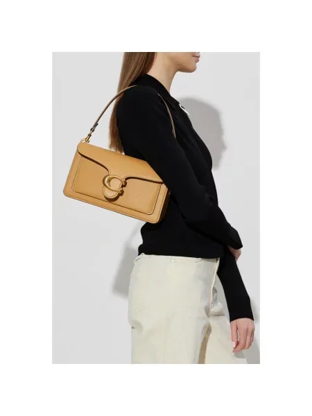 Torebka crossbody Coach skórzana beżowa