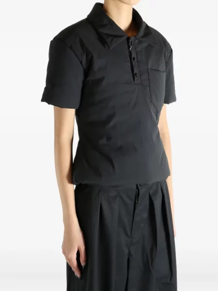 Polo marškinėliai Mm6 Maison Margiela izoliuoti juoda
