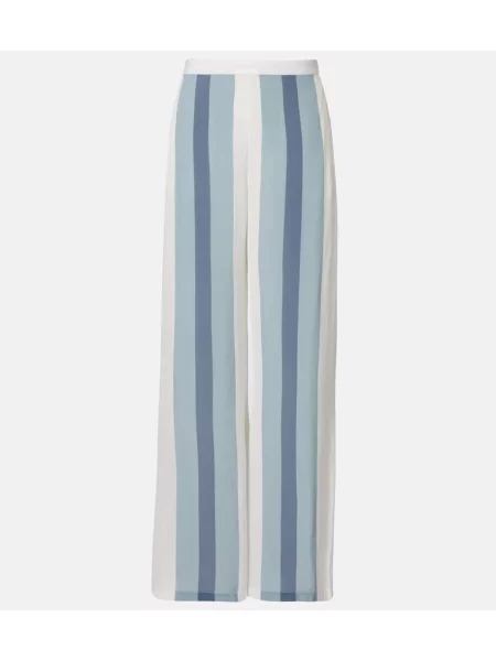 Pruhované nohavice Adriana Degreas modrá