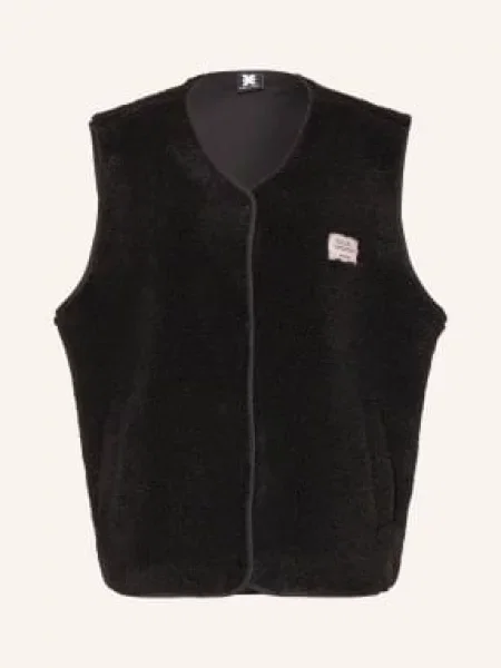 Karo Kauer Kamizelka Oversize Z Pluszu schwarz czarna