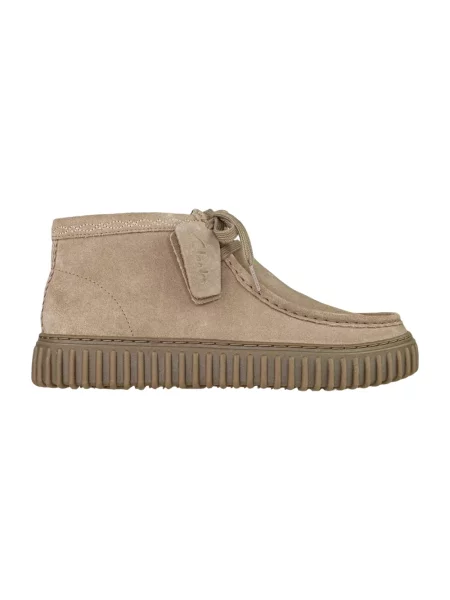 Botki Clarks beżowe