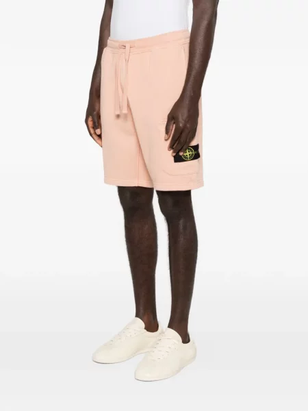 Kratke hlače kargo Stone Island kamenje s vezicama ružičasta