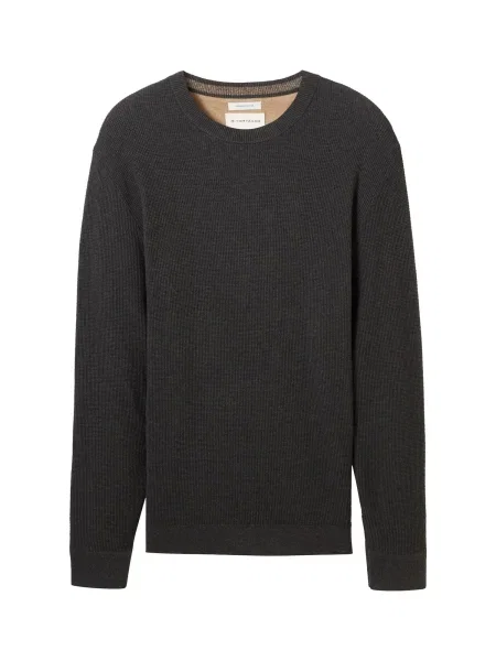 TOM TAILOR Pulover negru