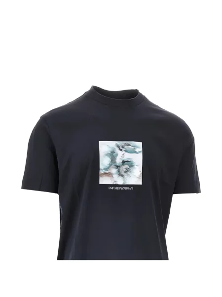 Γραφικός μπλούζα Emporio Armani μπλε