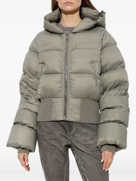 Geacă Rick Owens cu glugă verde