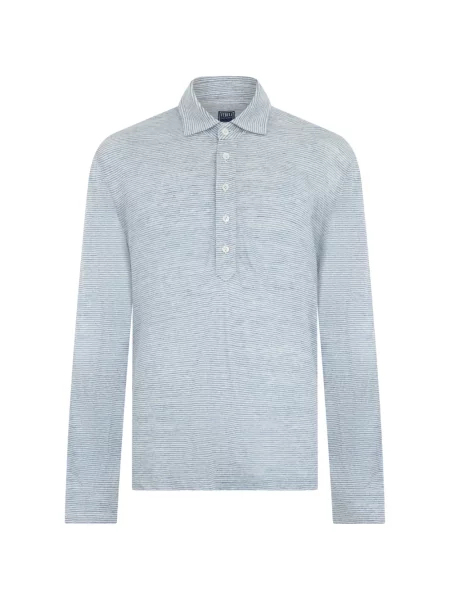 Lung tricou polo Fedeli albastru