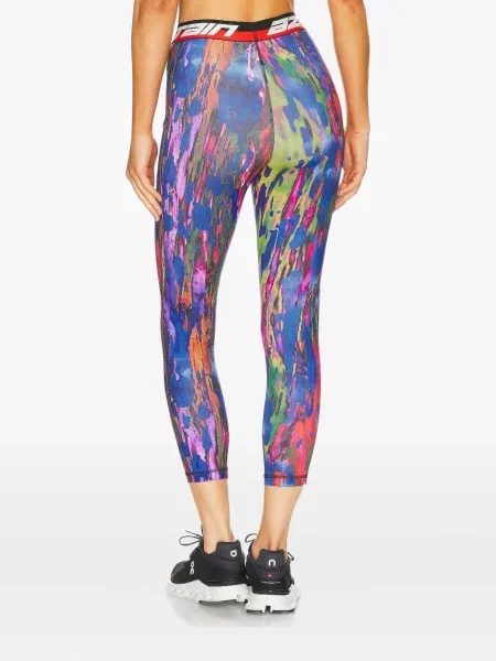 Leggings Aztech Mountain cu imagine cu imprimeu abstract albastru