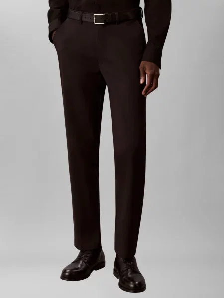 Calvin Klein Pantaloni chino | Tapered fit negru