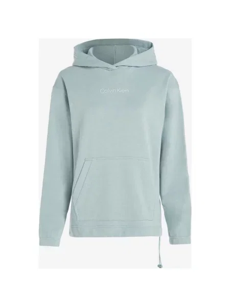 Bluza z kapturem Calvin Klein polarowa z małym logo XS niebieska