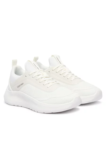 Sneakersy Calvin Klein Light Eva Run Laceup Sock Jelly biela