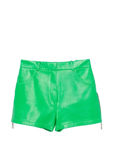 Pantaloni scurți Mitiliane Couture din piele verde