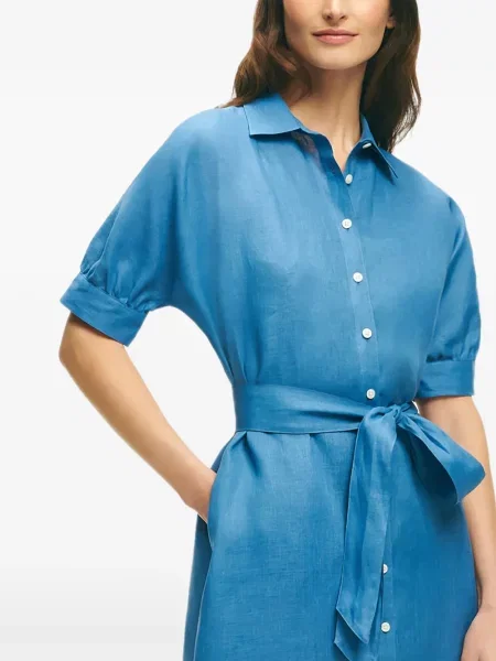 Cu centură rochie Brooks Brothers albastru