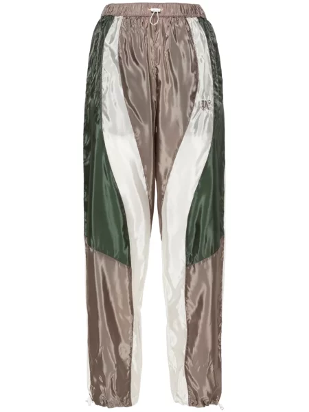 Pantaloni Palm Angels cu broderie verde