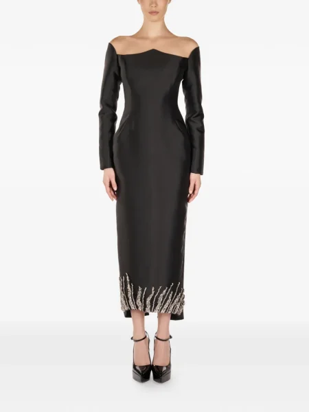 Rochie midi Araftu până la genunchi de costum negru