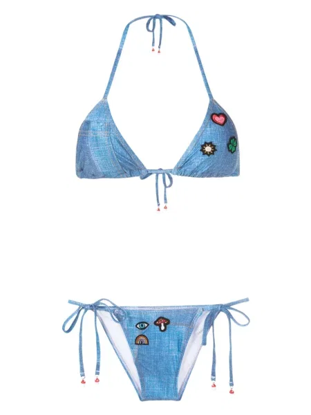 Bikini Amir Slama cu broderie negru