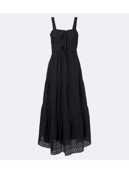 Rochie midi Ulla Johnson cu broderie albastru