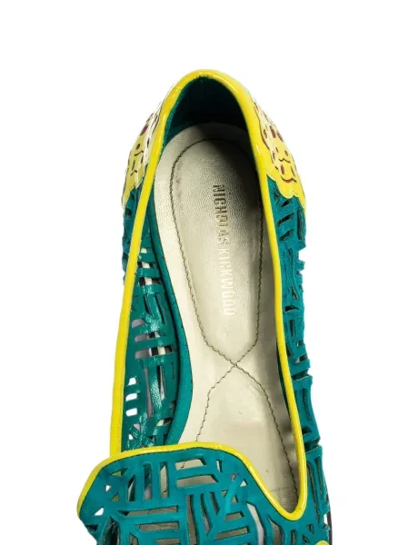 Φλοράλ sneakers Nicholas Kirkwood κίτρινο