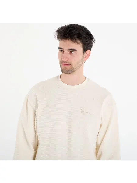 T-shirt Karl Kani Signature Waffle Longsleeve White M λευκό