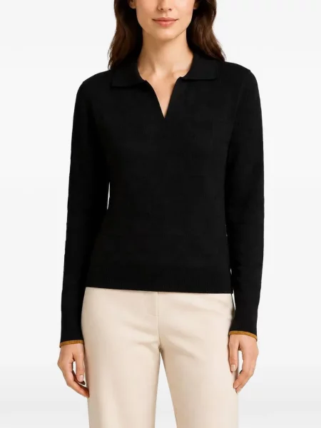 Lung tricou Retori din jacard negru