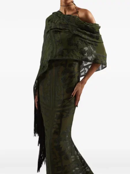 Geacă Taller Marmo cu franjuri verde