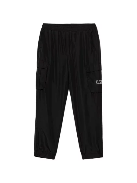 Spodnie cargo dziecięce Ea7 Emporio Armani czarne