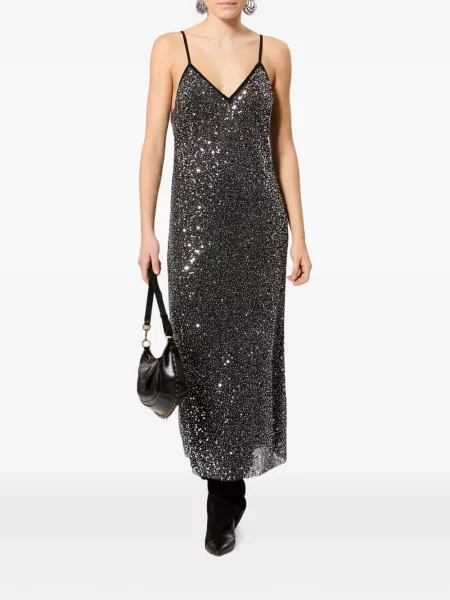 Rochie maxi Marant Etoile cu paiete gri