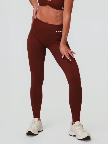 Neverover Leggings Hue închis maro