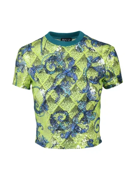 Koszulka Versace Jeans Couture zielona