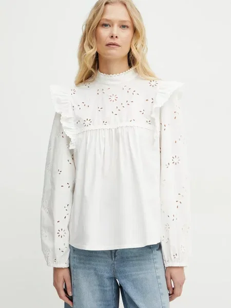 T-shirt z obniżonymi ramionami model ‘BARCA’ Max Mara biała