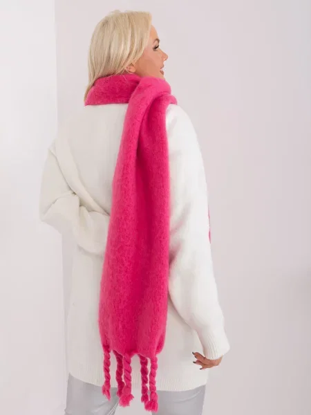 Fular Fashionhunters cu franjuri roz